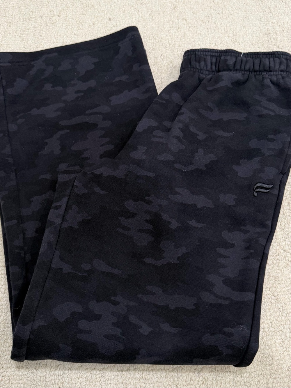 Fabletics Medium Cozy Fleece Wide Leg Sweatpant Pull-On Elastic Waist